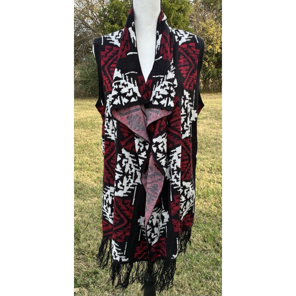 New Directions Weekend Long Sweater Western Rustic Cardigan Womens X Large